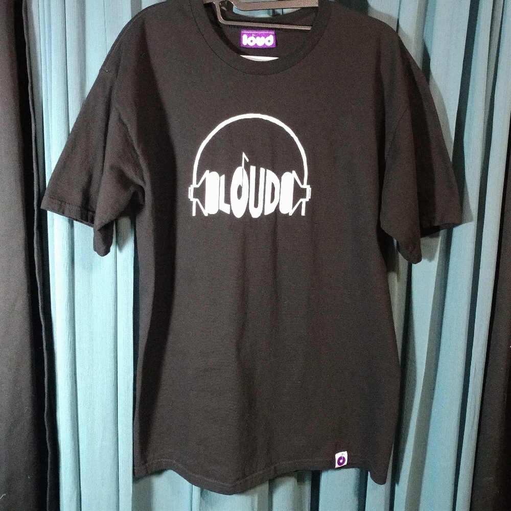 💐2 for $20💐 Mens Black Loud Headphones Tee Shirt